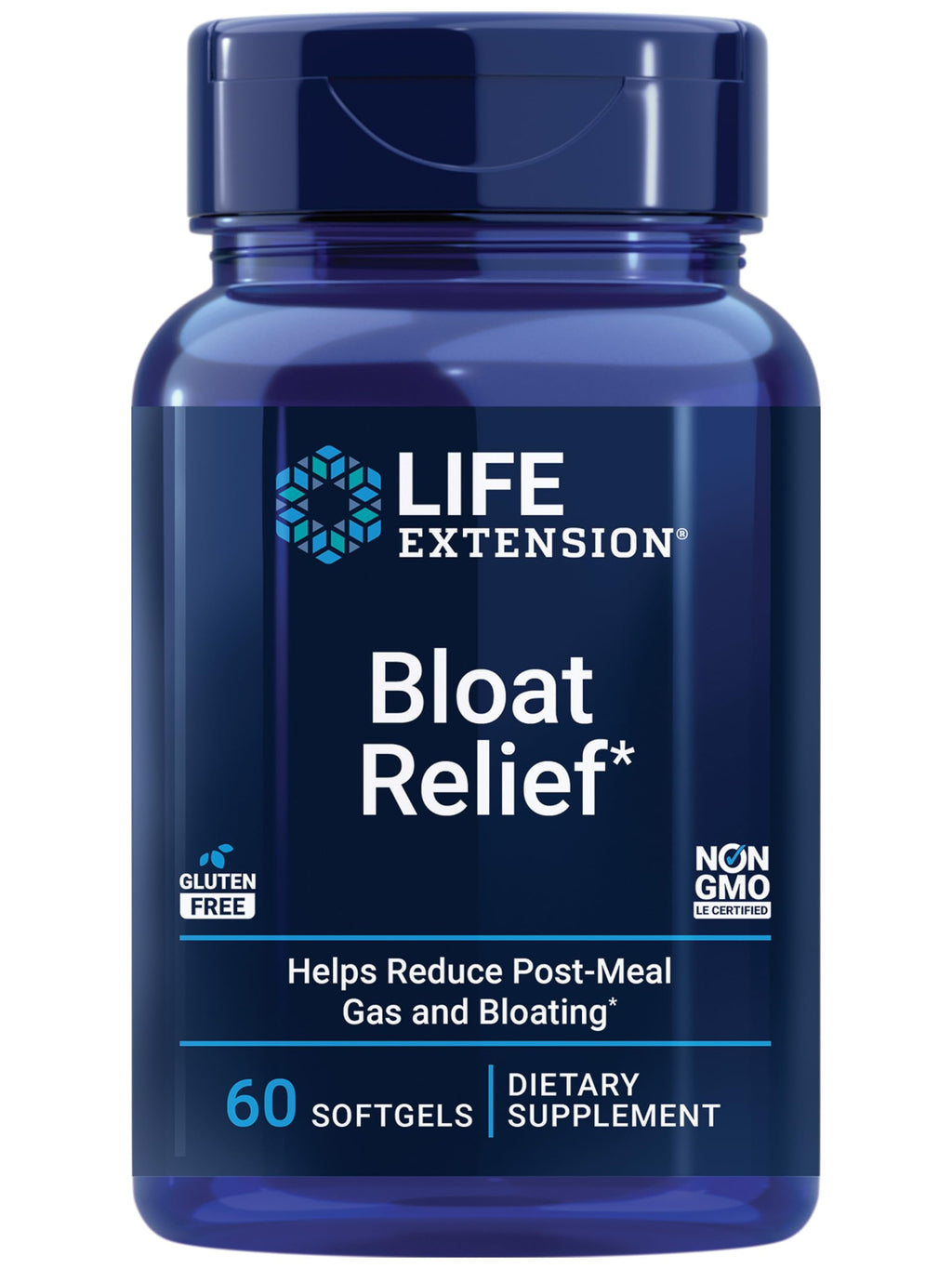 Life Extension Bloat Relief – Artichoke, Ginger, Fennel & Turmeric for Digestive Health | 60 Softgels | Gluten Free, Non-GMO