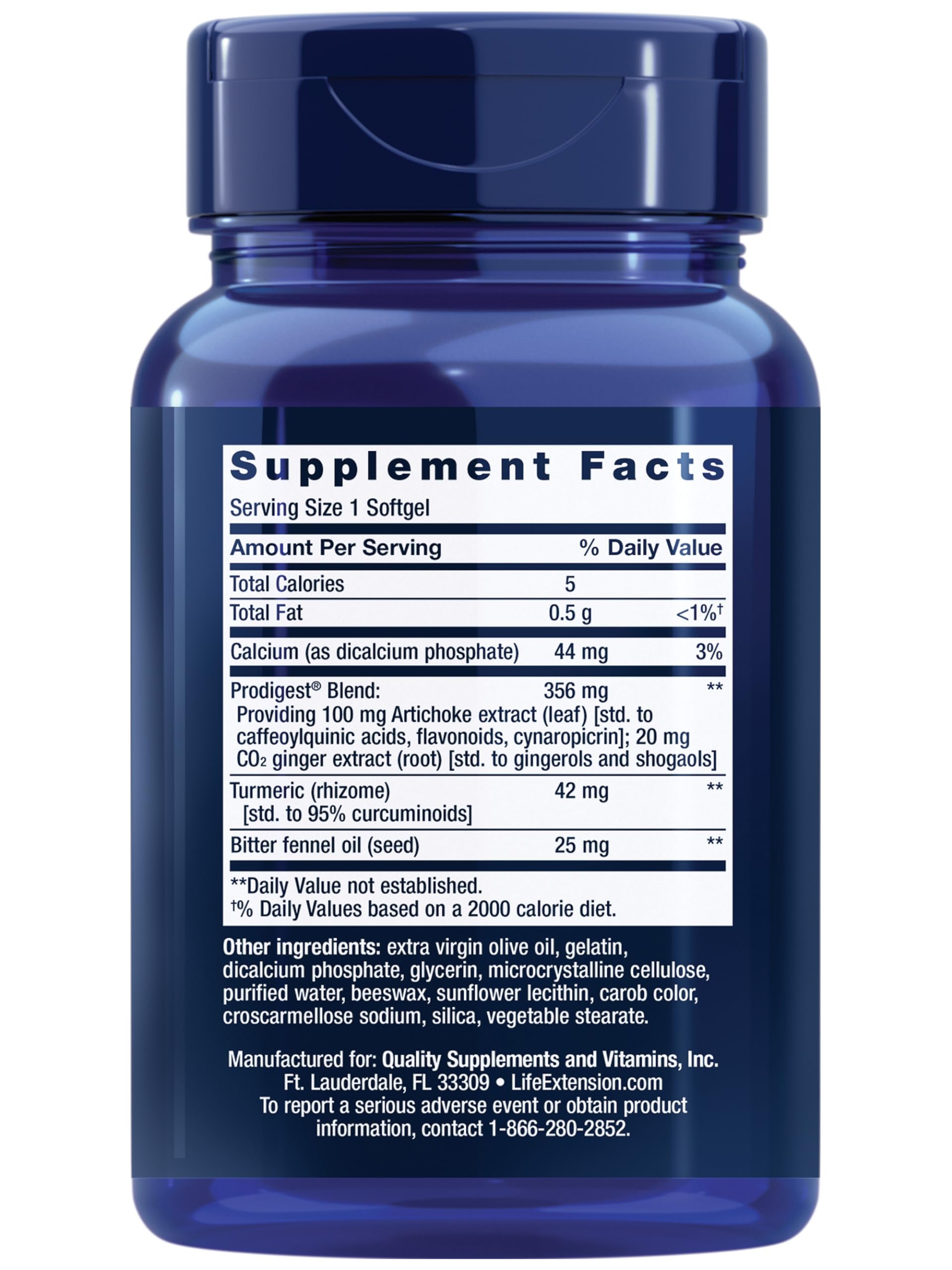 Life Extension Bloat Relief – Artichoke, Ginger, Fennel & Turmeric for Digestive Health | 60 Softgels | Gluten Free, Non-GMO