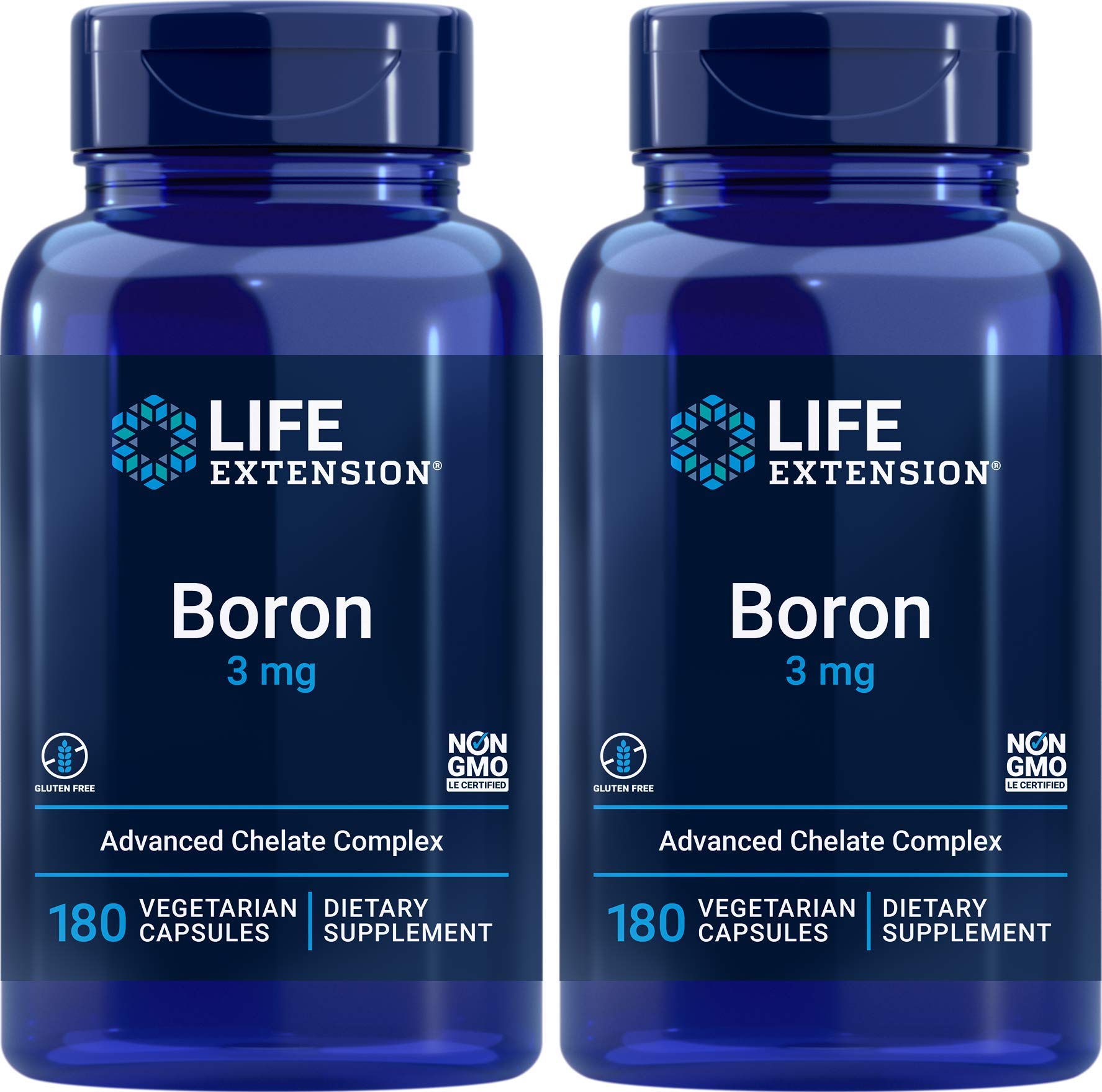 Life Extension Boron 3 mg 180 Caps – Pack of 2 | Bone Health & Immune Support
