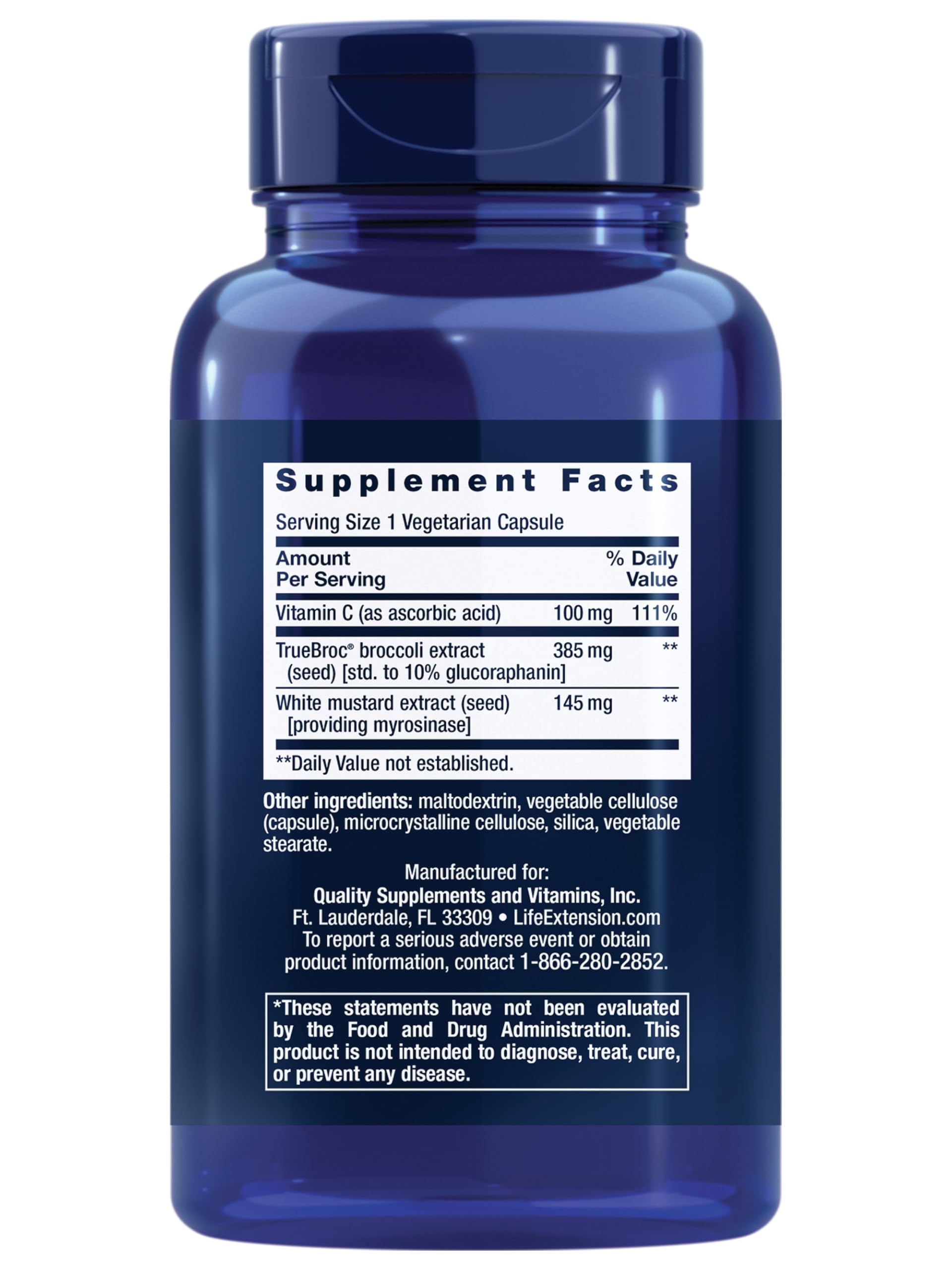 Life Extension Optimized Broccoli with Myrosinase – Once-Daily, Non-GMO