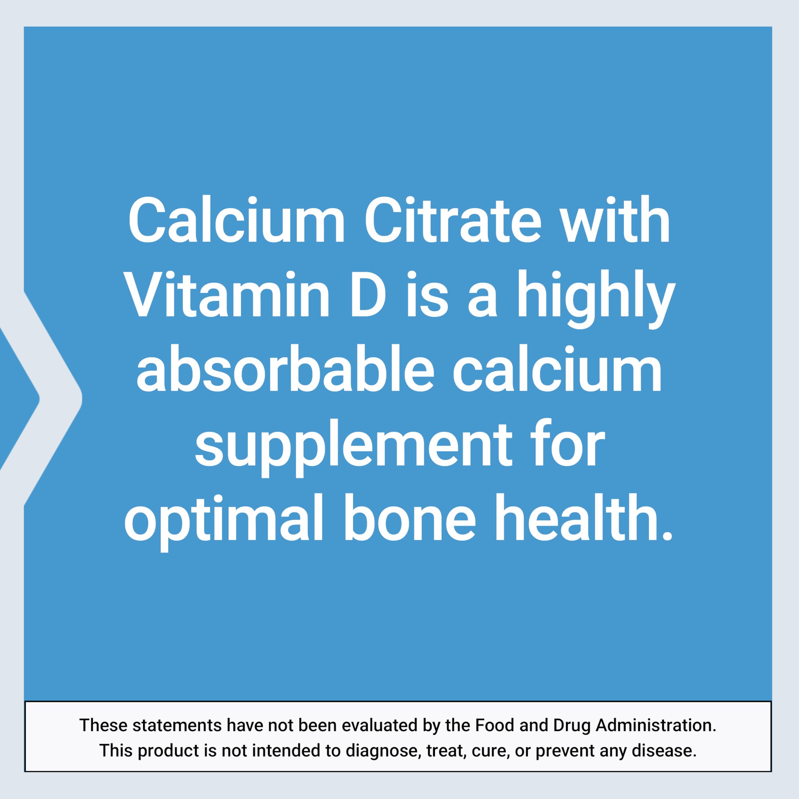 Life Extension Calcium Citrate with Vitamin D – Bone Health (Gluten-Free, Non-GMO)