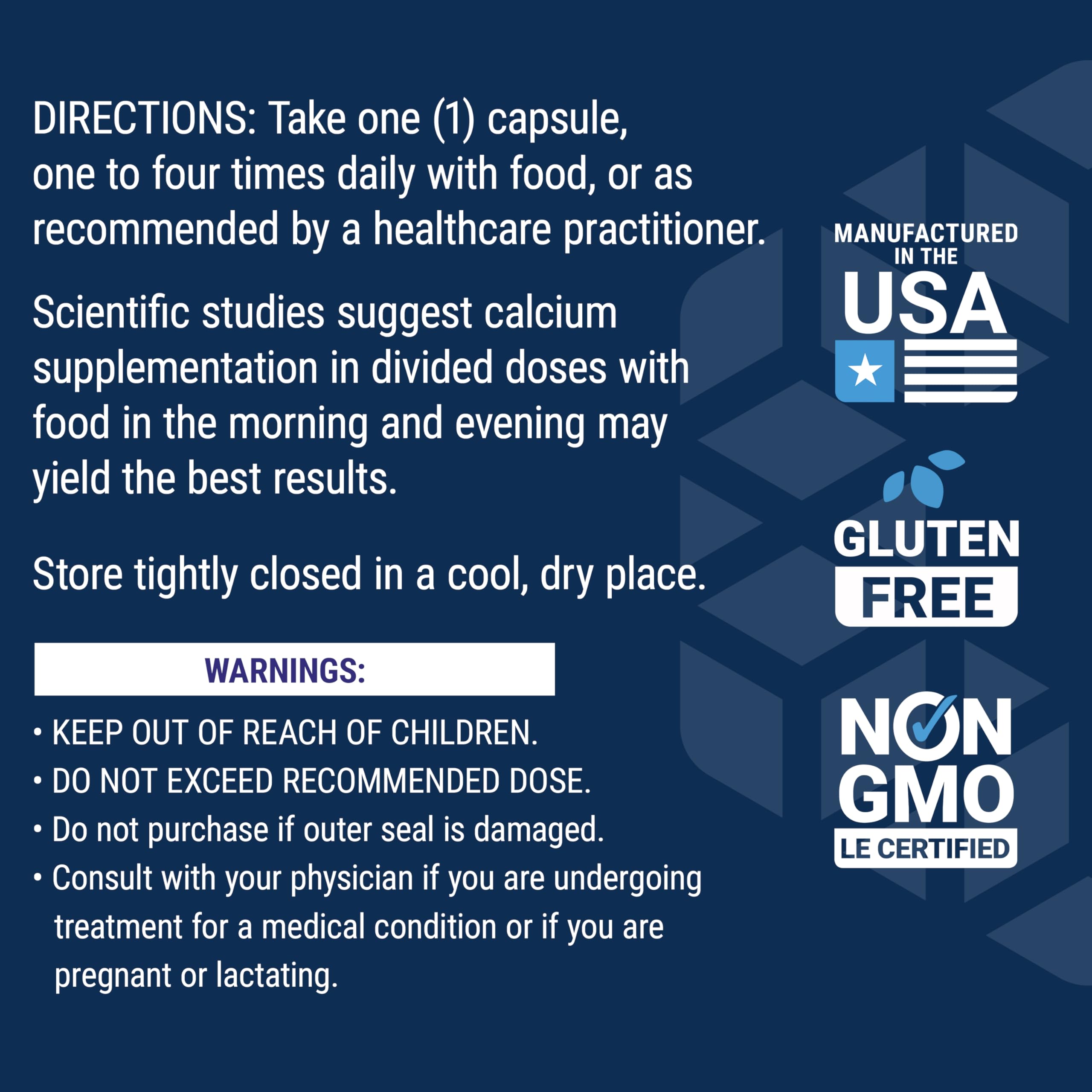 Life Extension Calcium Citrate with Vitamin D – Bone Health (Gluten-Free, Non-GMO)