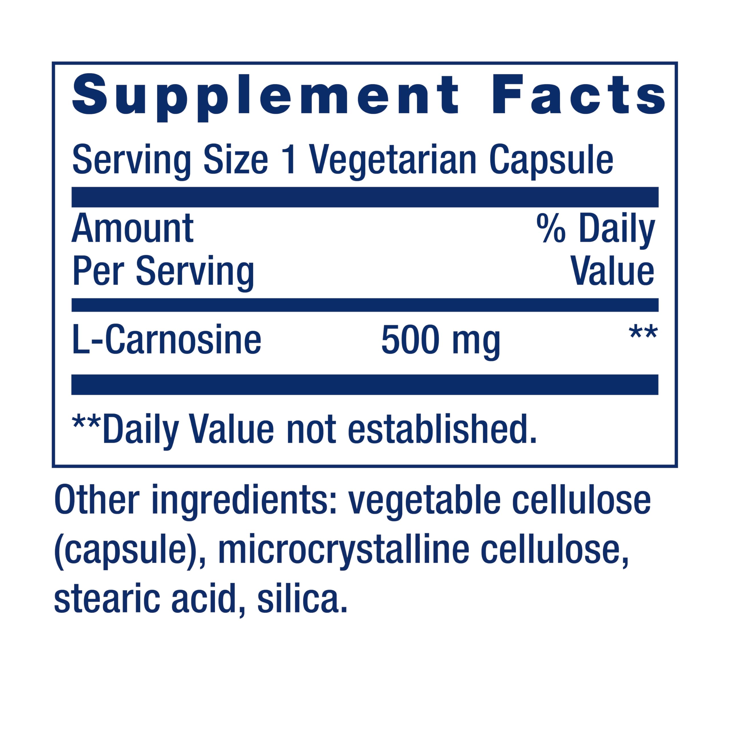 Life Extension Carnosine – Healthy Aging, Exercise Recovery | 60 Vegetarian Capsules