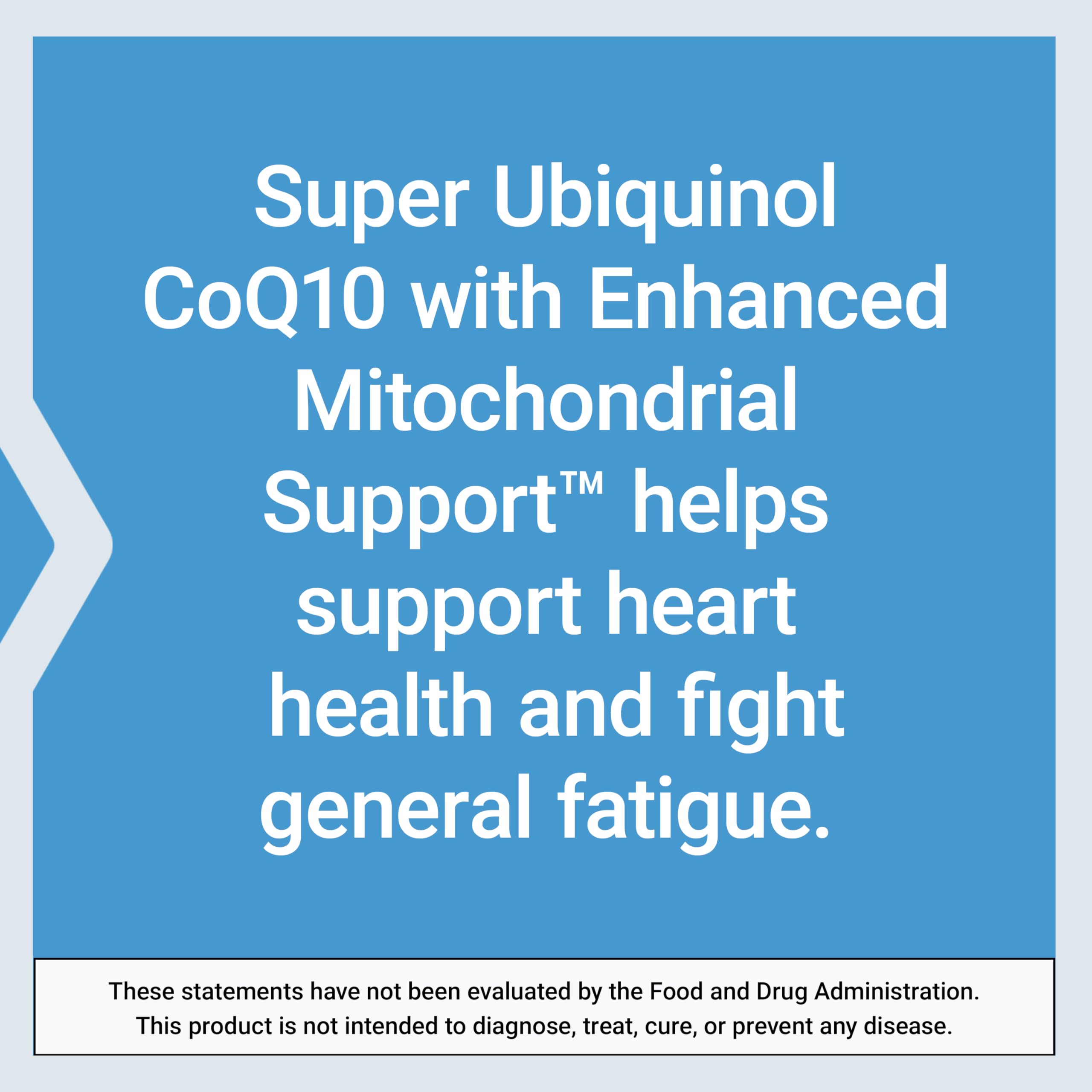 Life Extension Super Ubiquinol CoQ10 with Enhanced Mitochondrial Support – 50 mg, Non-GMO, Gluten-Free, 100 Softgels
