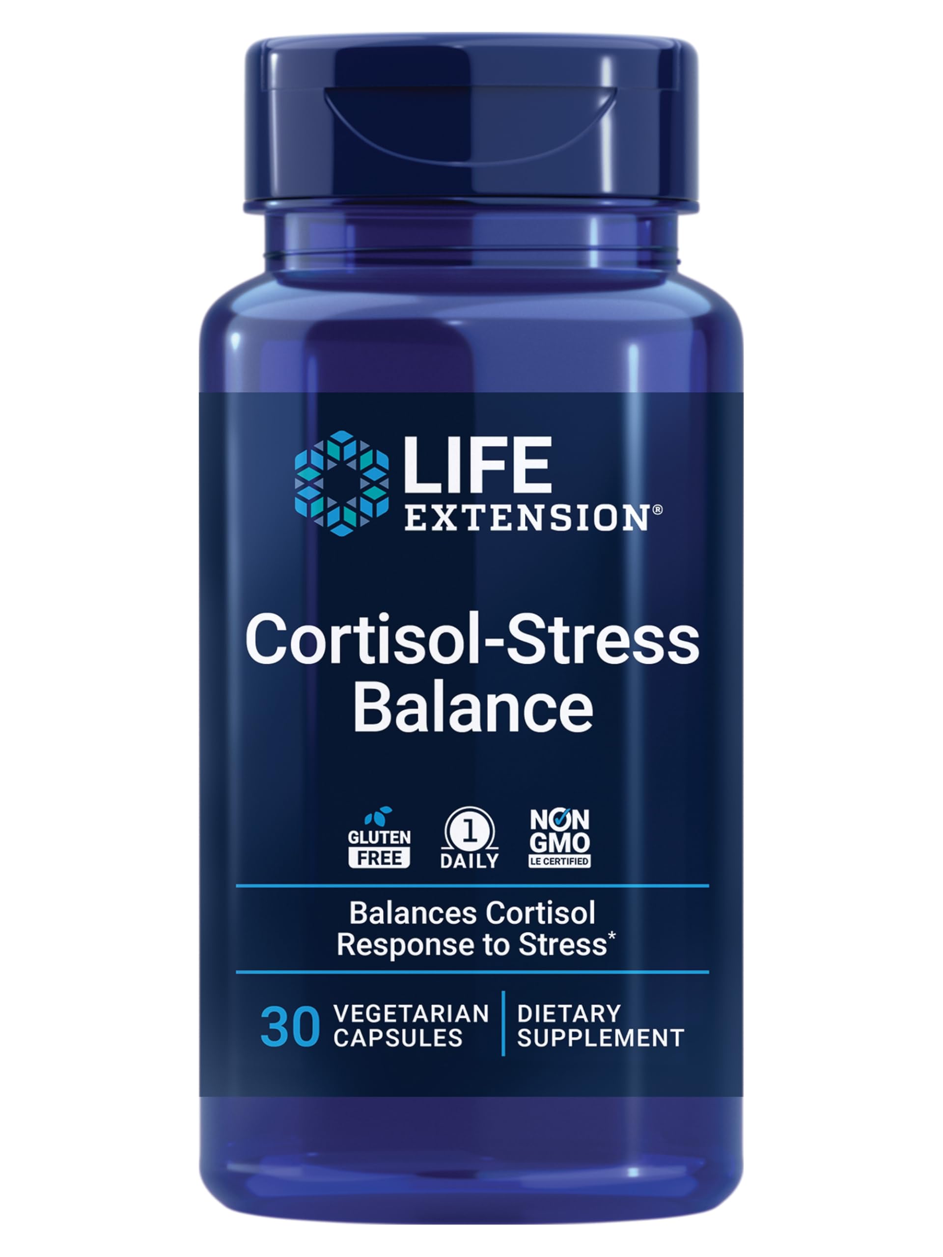 Life Extension Cortisol-Stress Balance | Relora Magnolia Bark, Green Tea & Lychee Extract | 30 Vegetarian Capsules