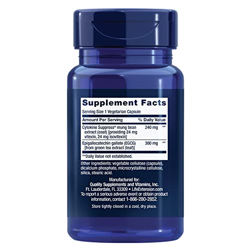 Life Extension Cytokine Suppress with EGCG, 30 Count | Immune Support