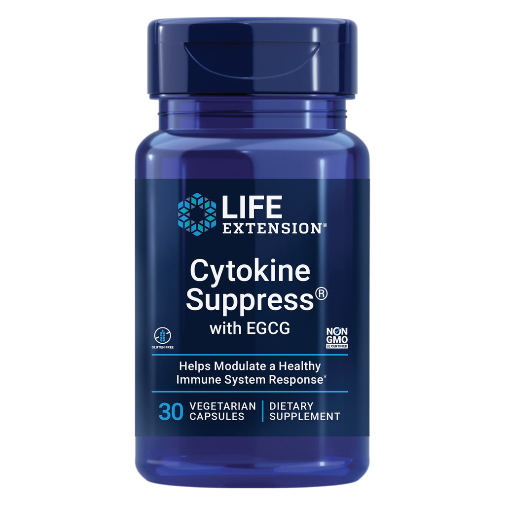 Life Extension Cytokine Suppress with EGCG, 30 Count | Immune Support