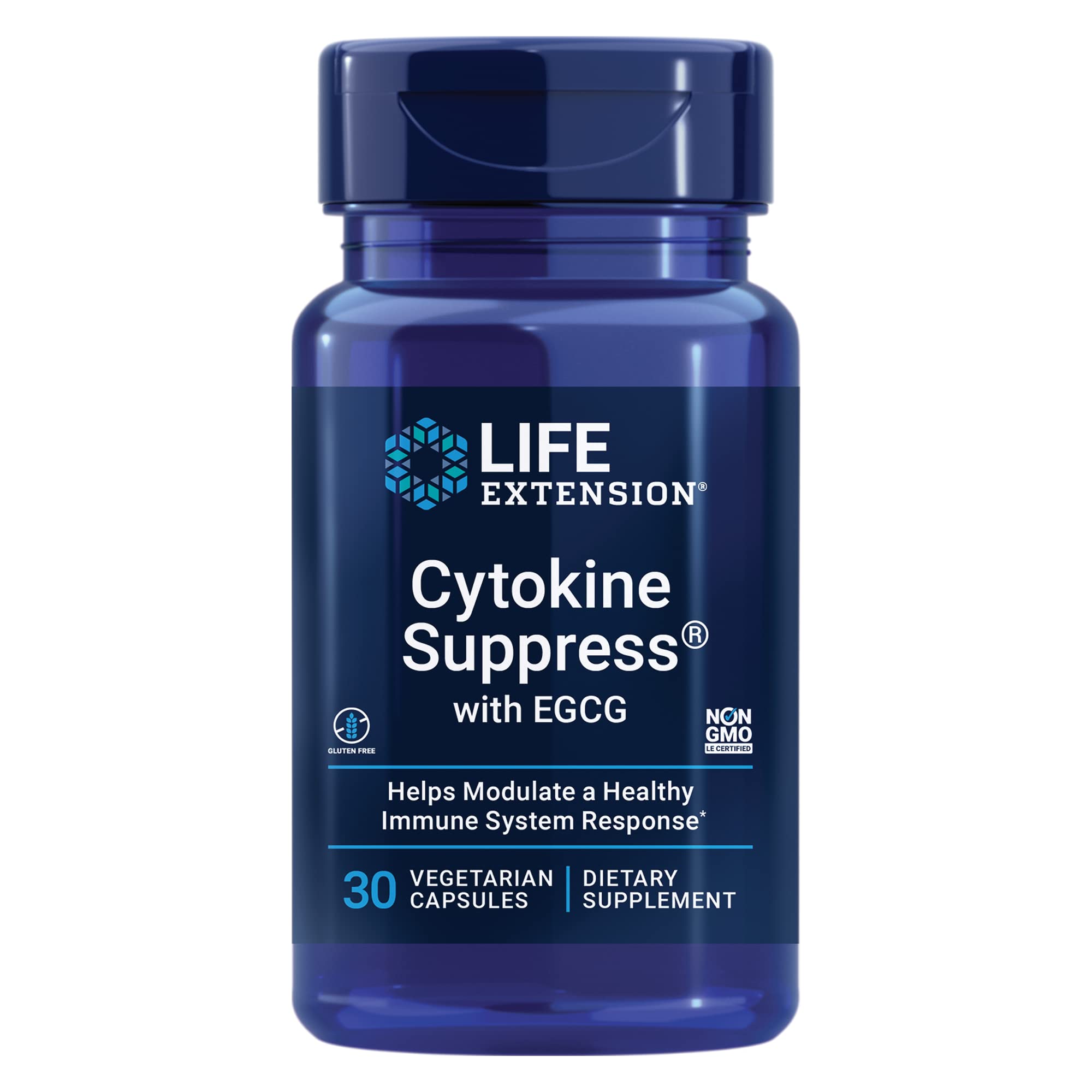 Life Extension Cytokine Suppress with EGCG, 30 Count | Immune Support