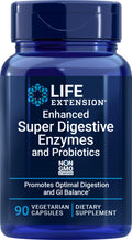 Life Extension Enhanced Super Digestive Enzymes & Probiotics, 90 Vegetarian Capsules