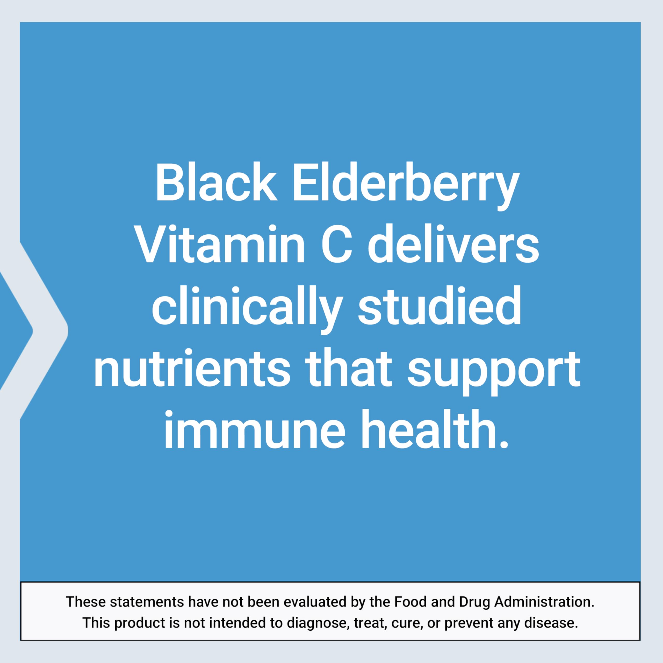 Life Extension Black Elderberry + Vitamin C | Everyday Immune Support, 60 Vegetarian Capsules