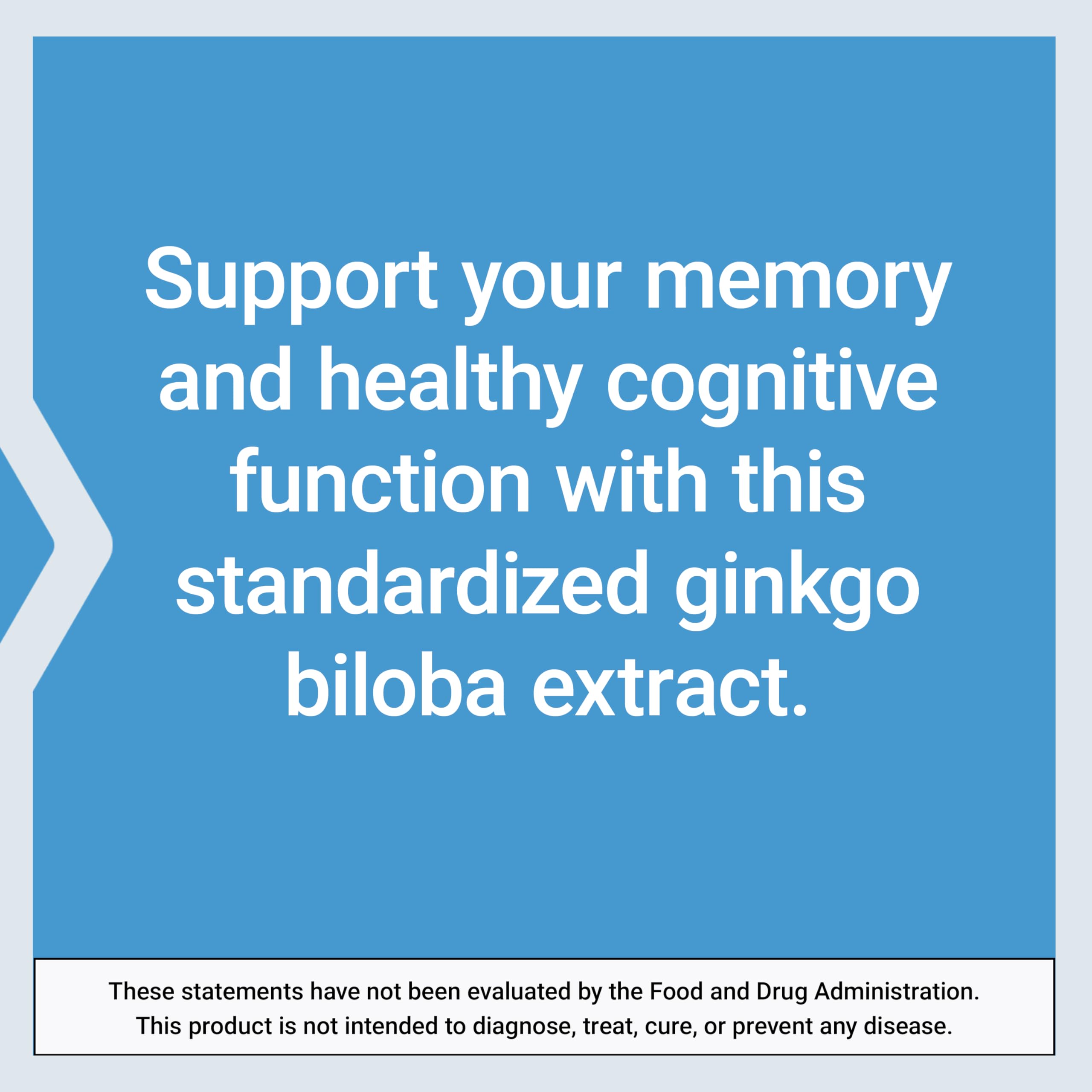 Life Extension Ginkgo Biloba Certified Extract 120 mg – Memory & Cognition Support, Gluten-Free, Non-GMO, 365 Capsules