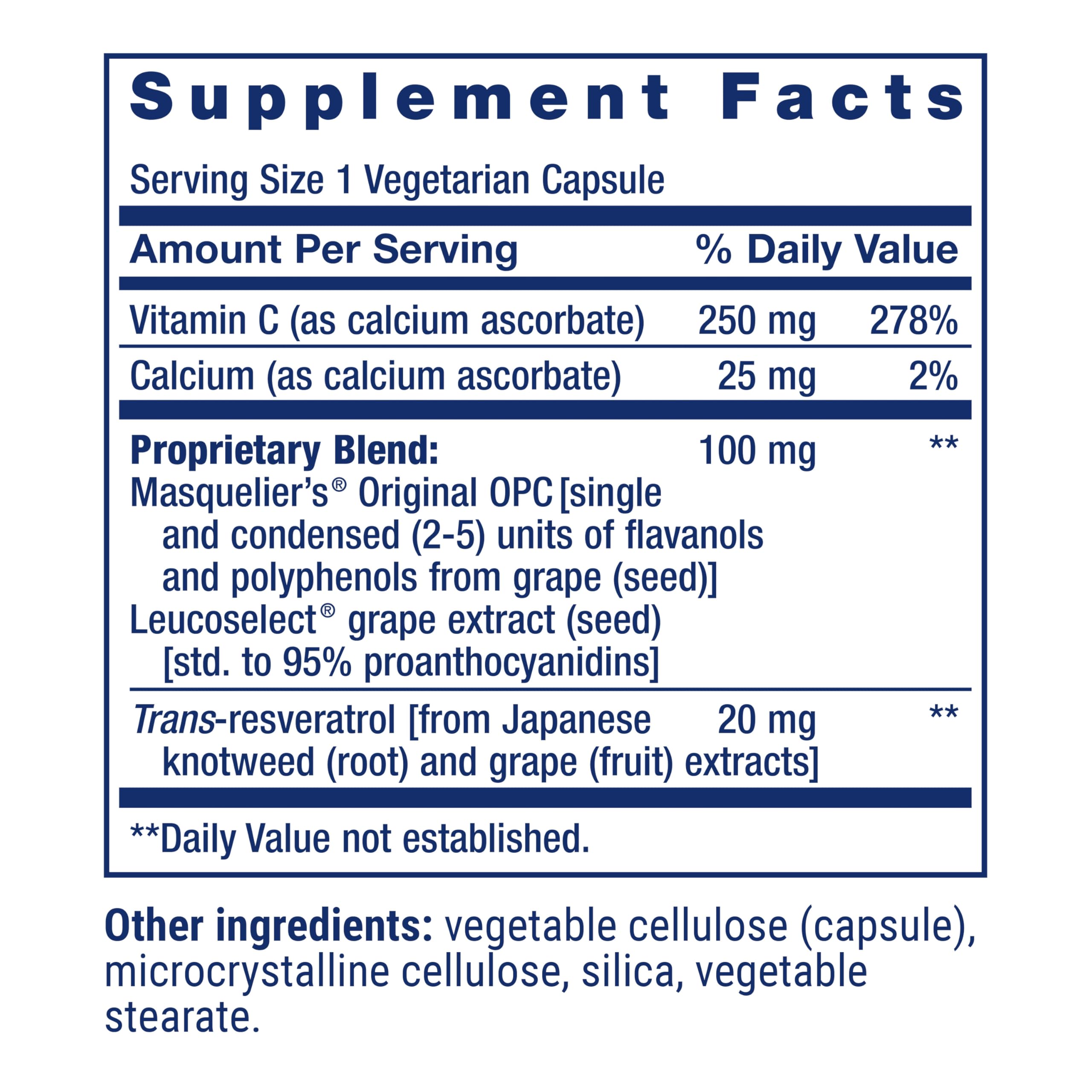 Life Extension Grapeseed Extract – Cardiovascular Health, Vitamin C & Resveratrol | 60 Capsules | Gluten-Free, Non-GMO