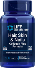 Life Extension Hair, Skin & Nails Collagen Plus Formula – 180 Tablets