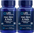 Life Extension Hair, Skin & Nails Collagen Plus Formula | 180 Tablets Pack of 2