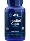 Life Extension Inositol Caps – 1000 mg Myo-Inositol for Mood, Metabolism & Hormone Balance – Gluten-Free, Non-GMO, Vegetarian – 360 Capsules