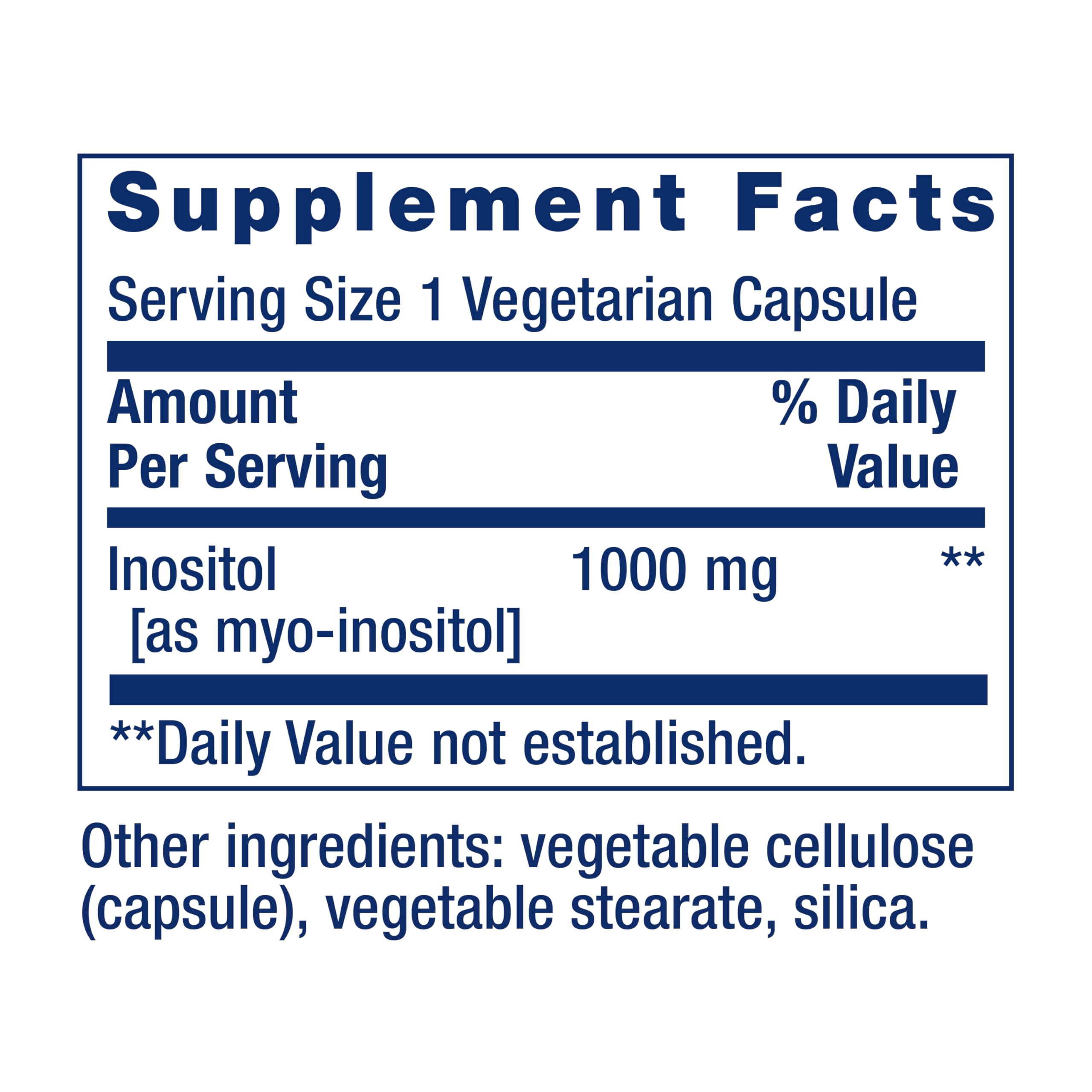 Life Extension Inositol Caps – 1000 mg Myo-Inositol for Mood, Metabolism & Hormone Balance – Gluten-Free, Non-GMO, Vegetarian – 360 Capsules