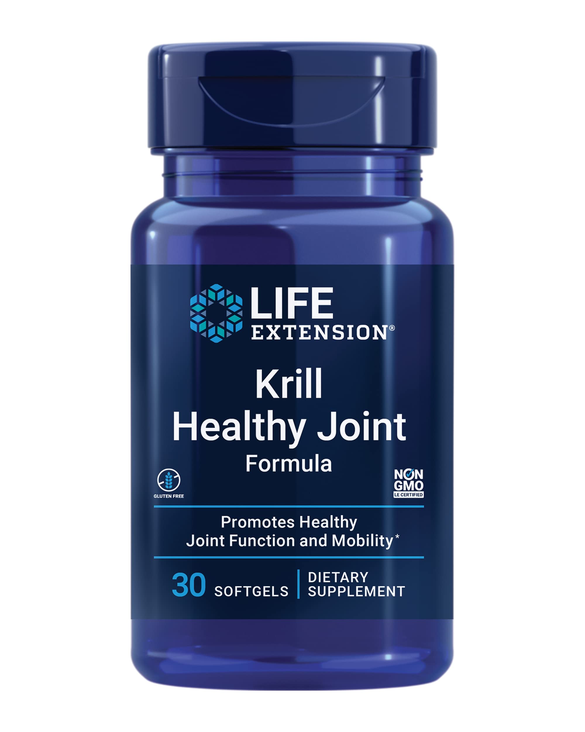 Life Extension Krill Healthy Joint Formula – Krill Oil, Hyaluronic Acid, Astaxanthin | 30 Softgels