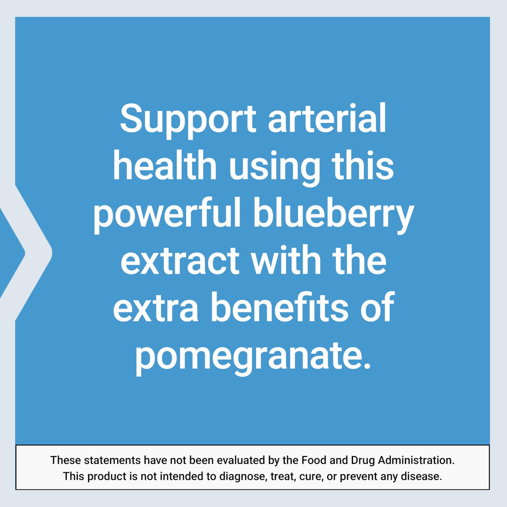 Blueberry Extract & Pomegranate for Arterial Health | 60 Veg Capsules