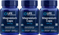 Life Extension Magnesium 500 mg – 100 Vegetarian Capsules (Pack of 3) | Non-GMO