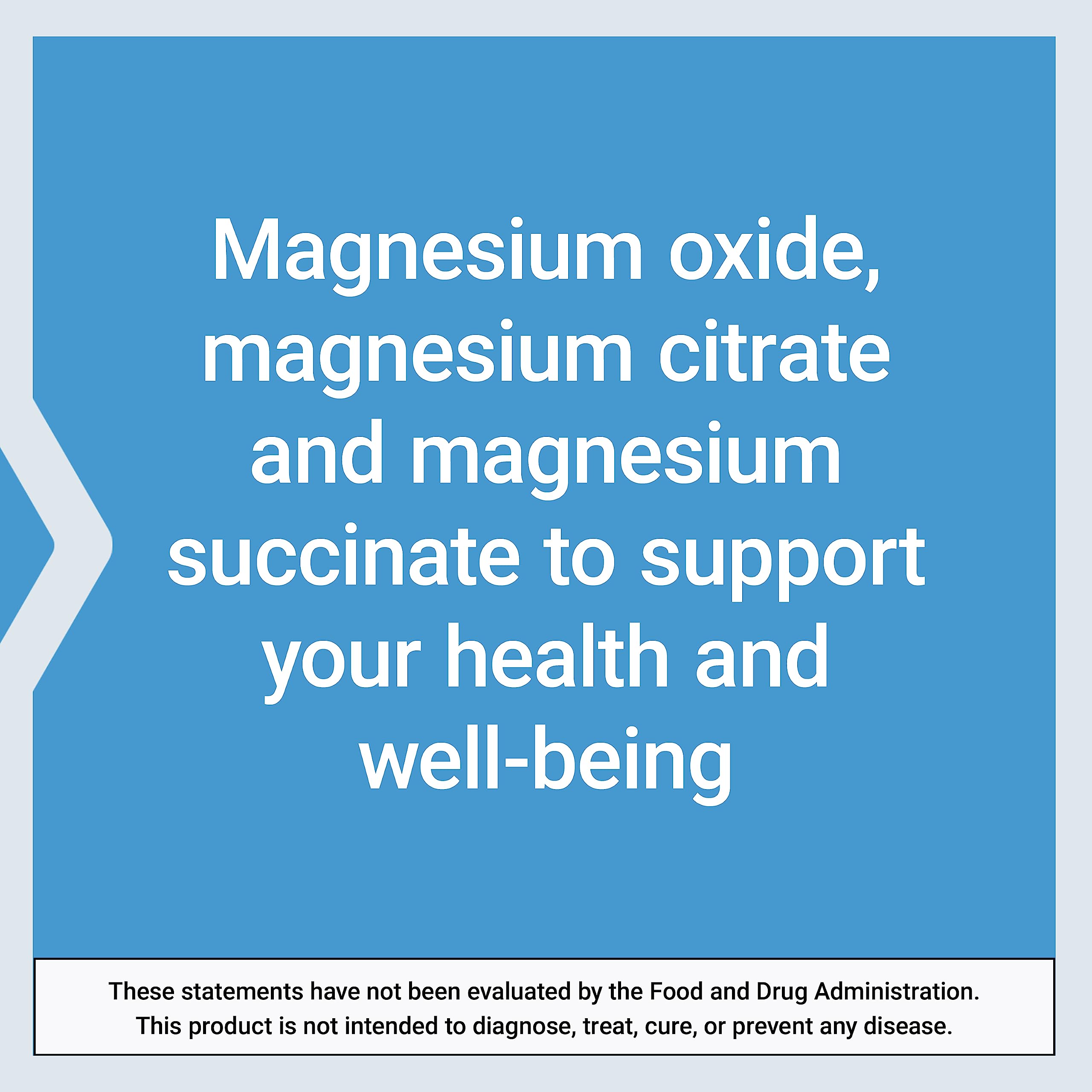 Life Extension Magnesium Caps 500 mg – Mg Oxide/Citrate/Succinate – 2x100 Veg Caps