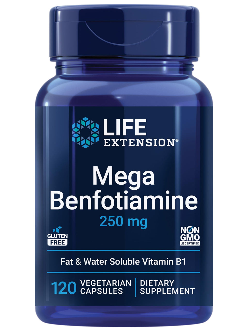 Life Extension Mega Benfotiamine 250 mg | Fat-Soluble Vitamin B1, 120 Capsules