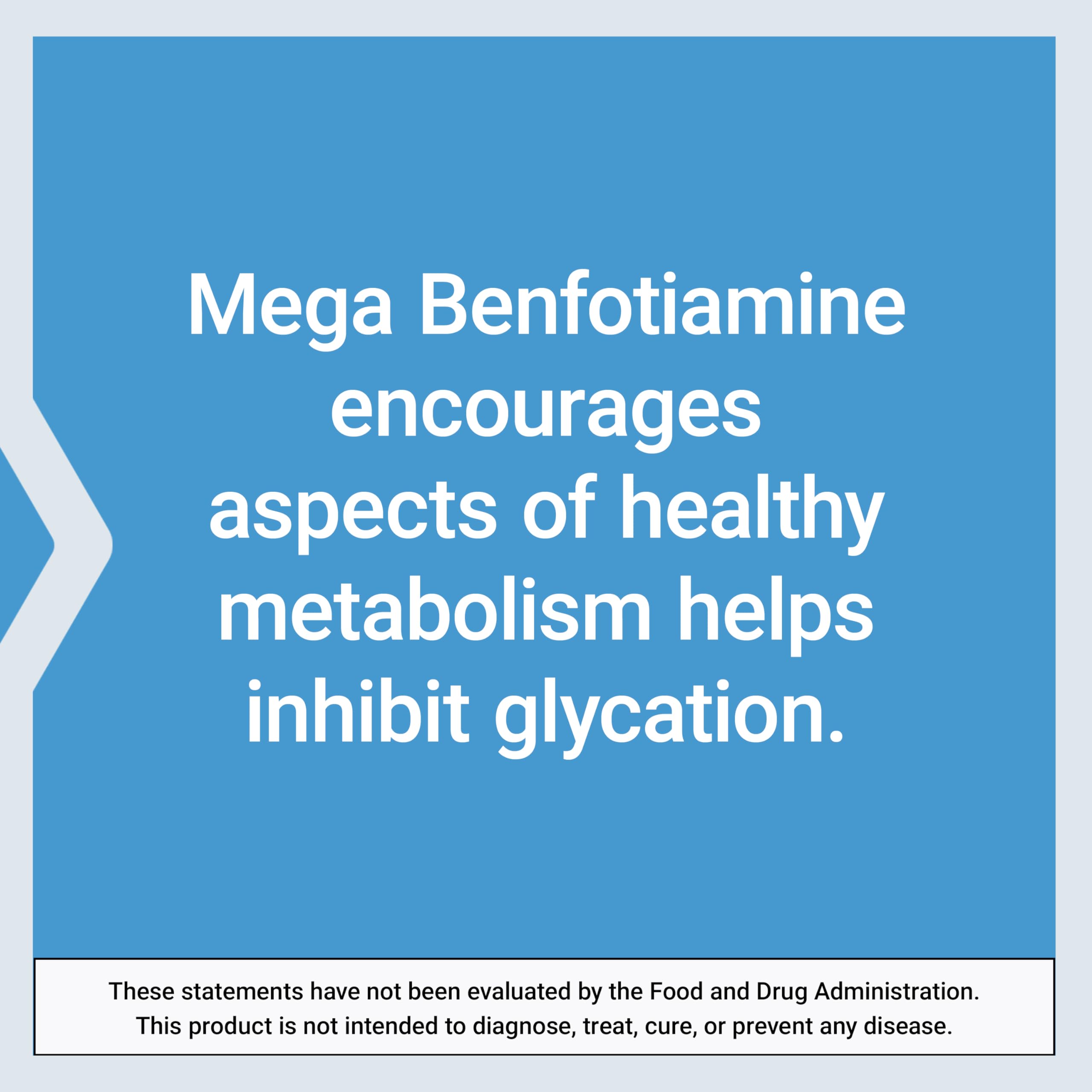 Life Extension Mega Benfotiamine 250 mg | Fat-Soluble Vitamin B1, 120 Capsules