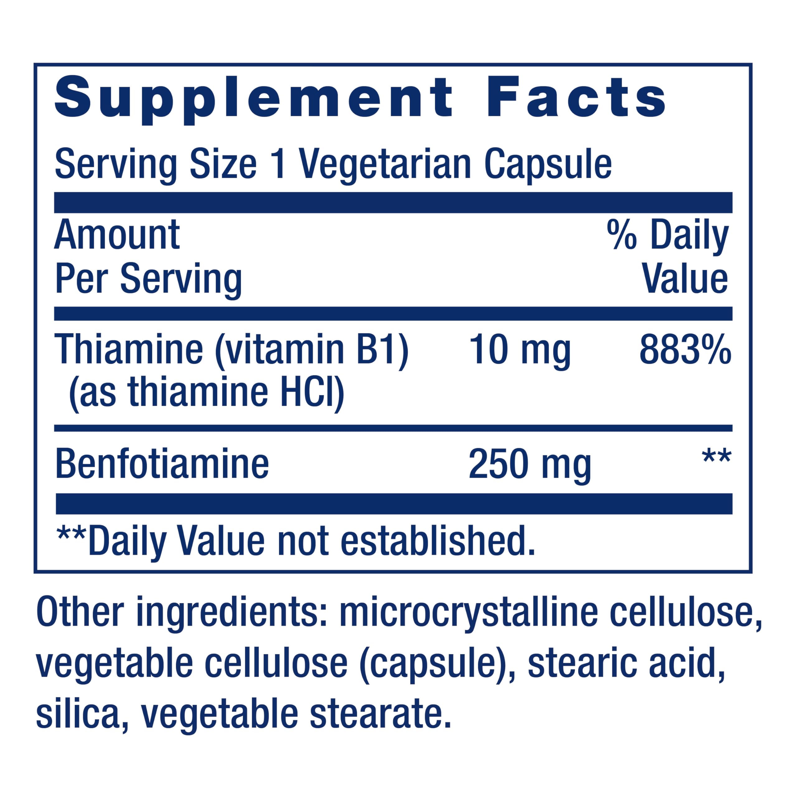 Life Extension Mega Benfotiamine 250 mg | Fat-Soluble Vitamin B1, 120 Capsules