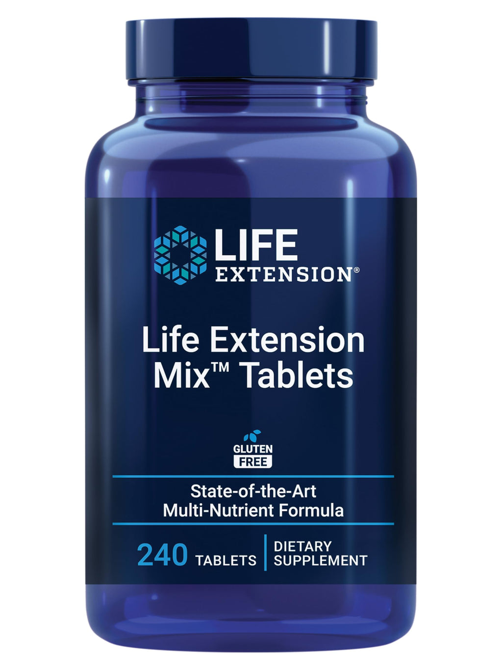 Life Extension Mix Tablets – High-Potency Multi-Nutrient Formula for Whole-Body Health (Gluten-Free, 240 Tablets)