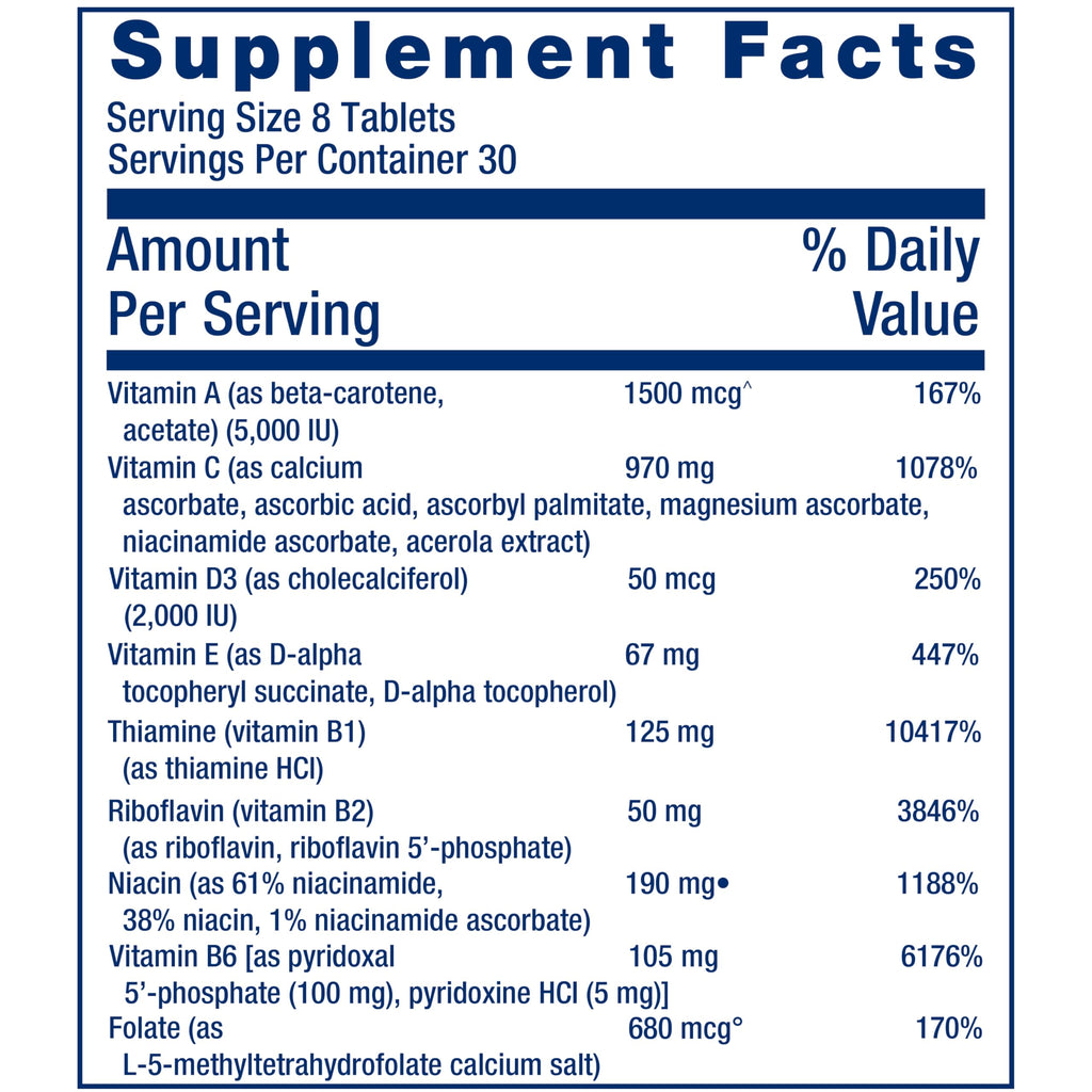 Life Extension Mix Tablets – High-Potency Multi-Nutrient Formula for Whole-Body Health (Gluten-Free, 240 Tablets)