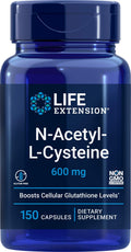 Life Extension NAC 600mg, 150 Capsules – N-Acetyl-L-Cysteine Supplement