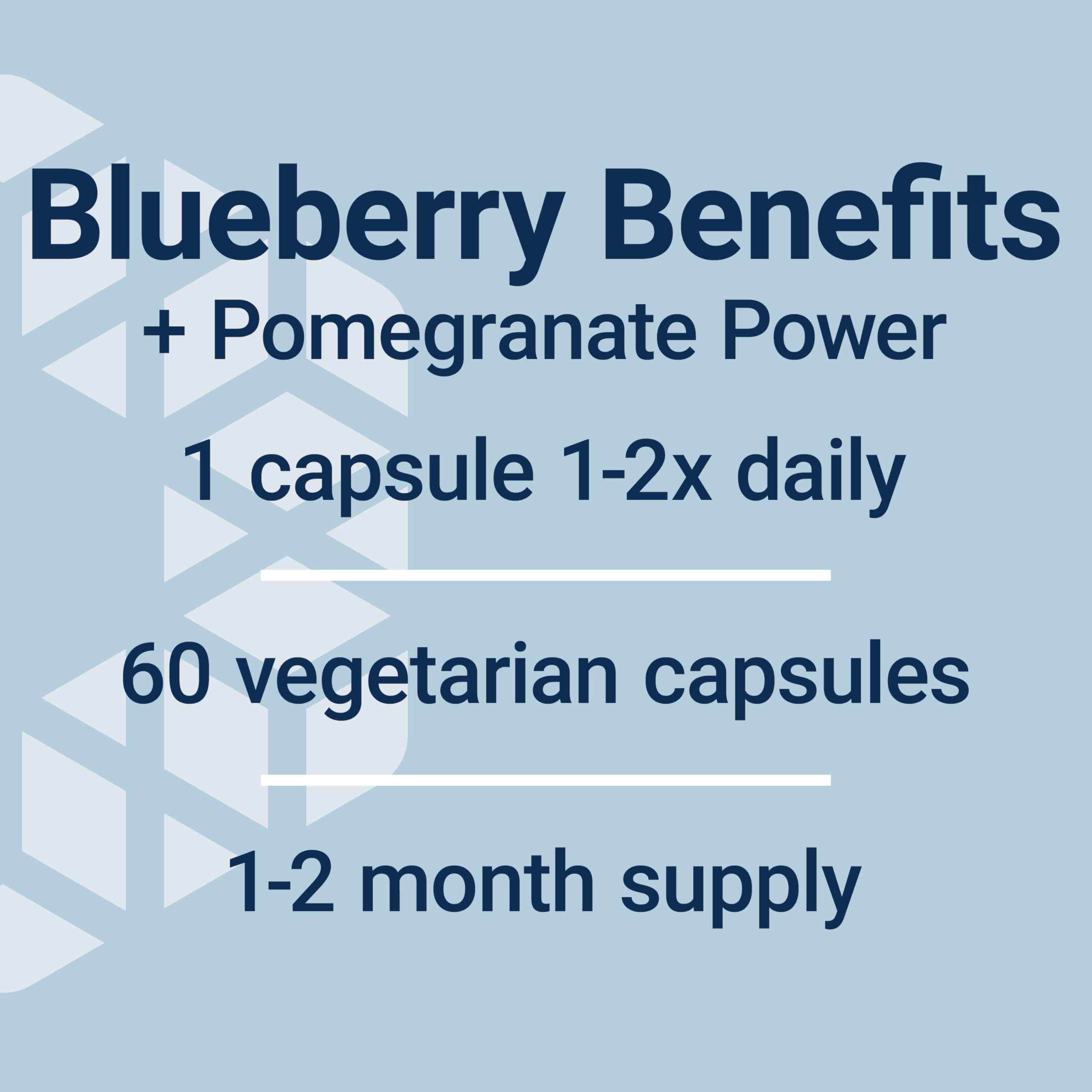 Blueberry Extract & Pomegranate for Arterial Health | 60 Veg Capsules