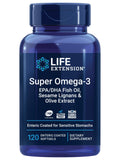 Life Extension Super Omega-3 EPA/DHA with Sesame Lignans & Olive Extract – Heart & Brain Health (120 Softgels)