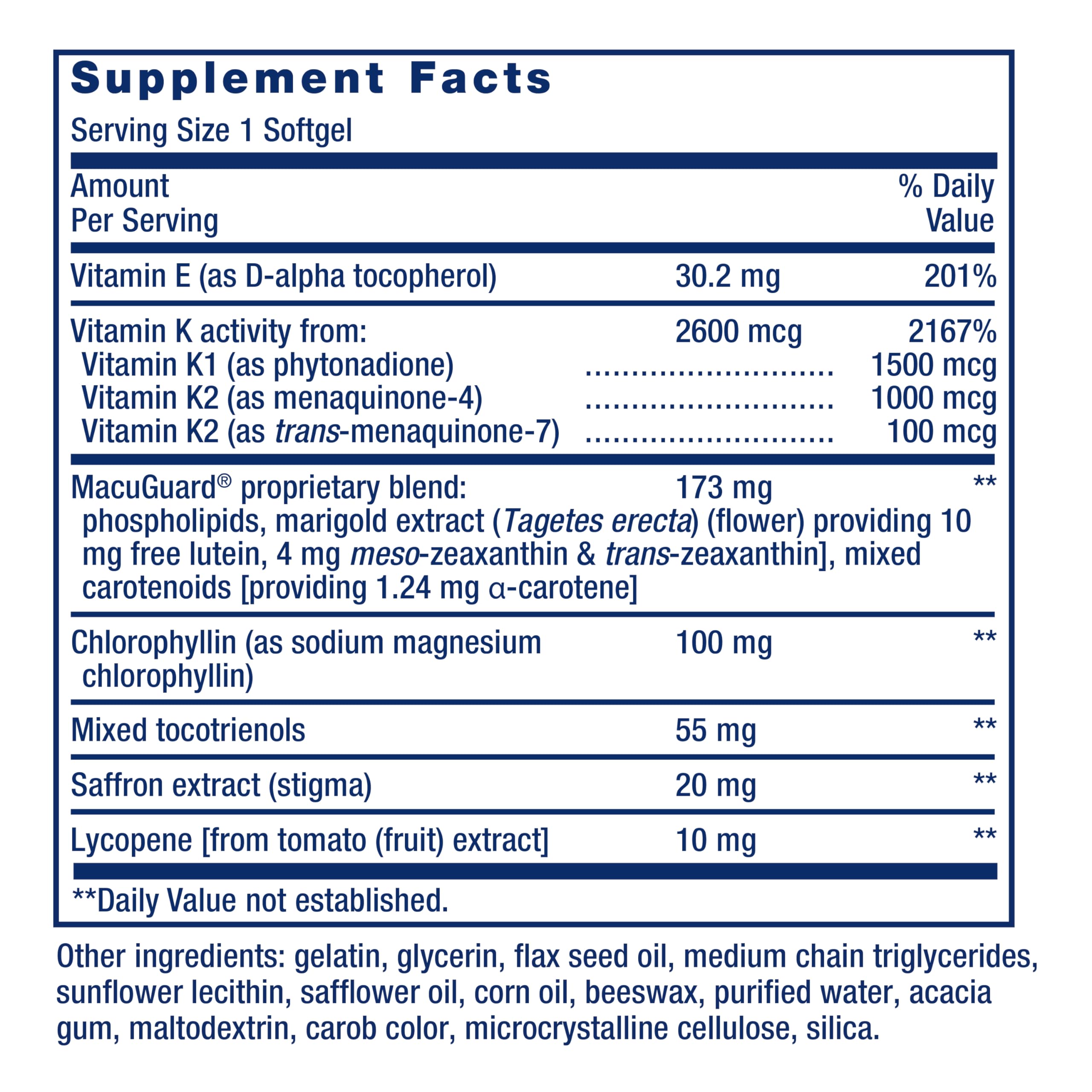 Life Extension Once-Daily Health Booster – Vitamins E, K1 & K2, 30 Softgels