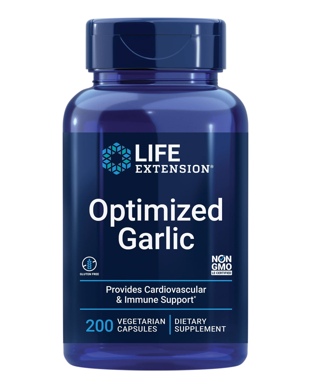 Life Extension Optimized Garlic - Heart Health, Immune Support, 200 Capsules