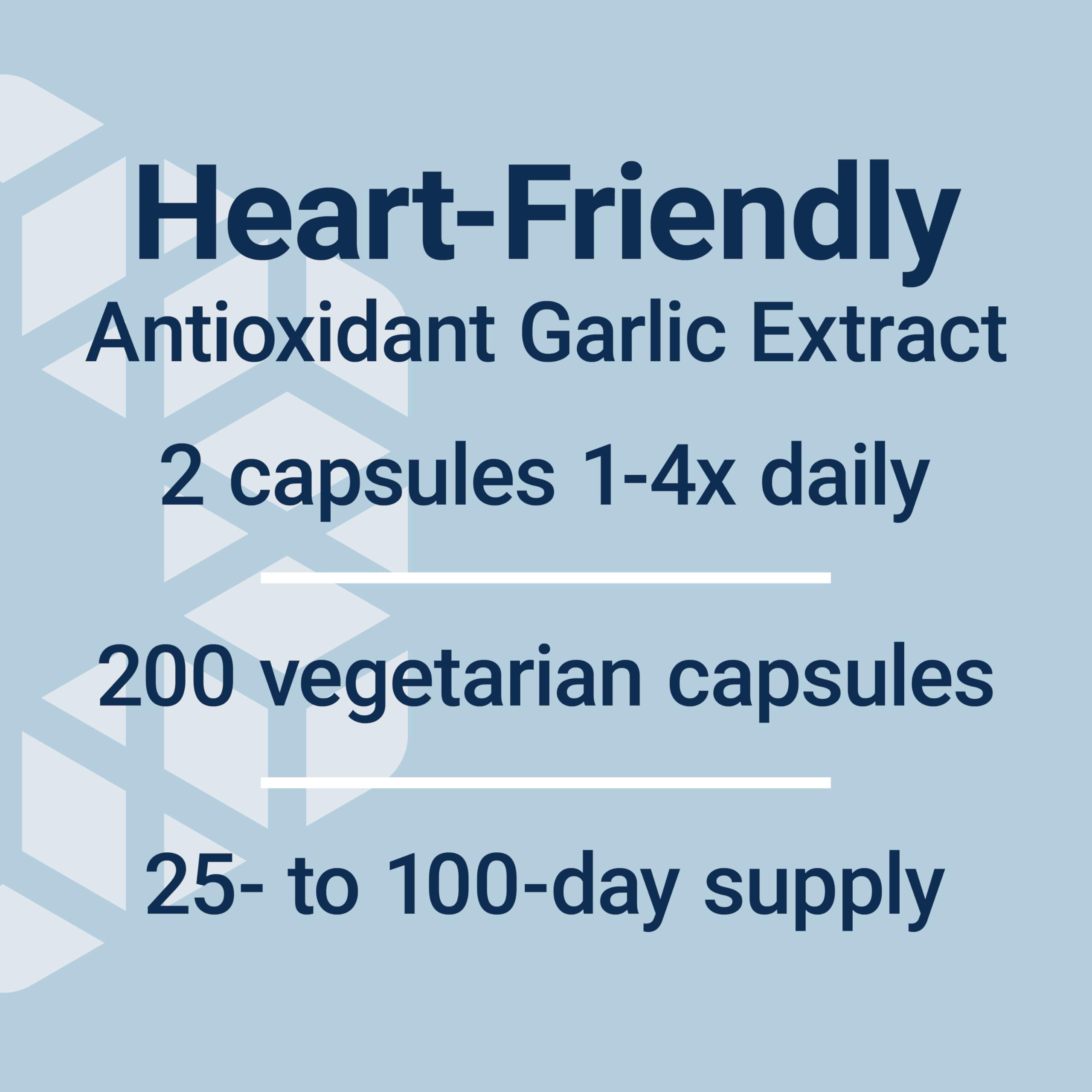 Life Extension Optimized Garlic - Heart Health, Immune Support, 200 Capsules