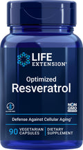 Life Extension Optimized Resveratrol – 90 Veg Capsules | Youthful Gene Expression & Mitochondrial Support