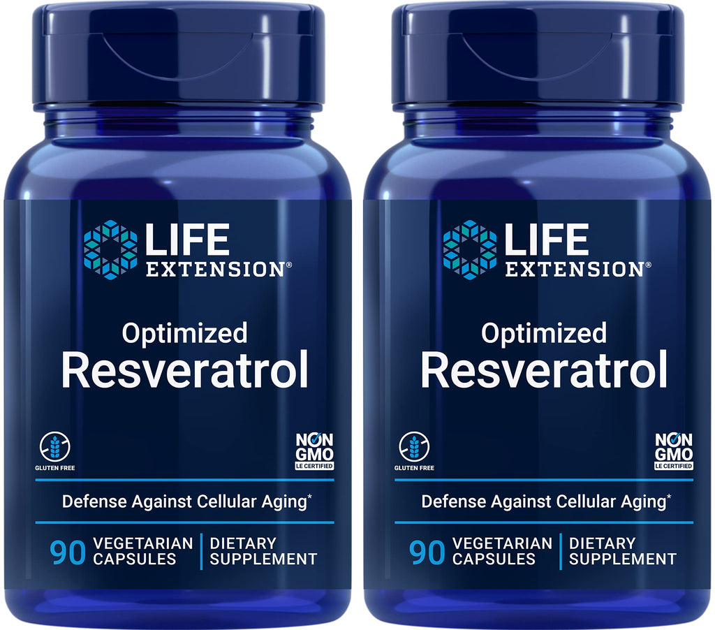 Life Extension Optimized Resveratrol – 90 Veg Caps (Pack of 2)