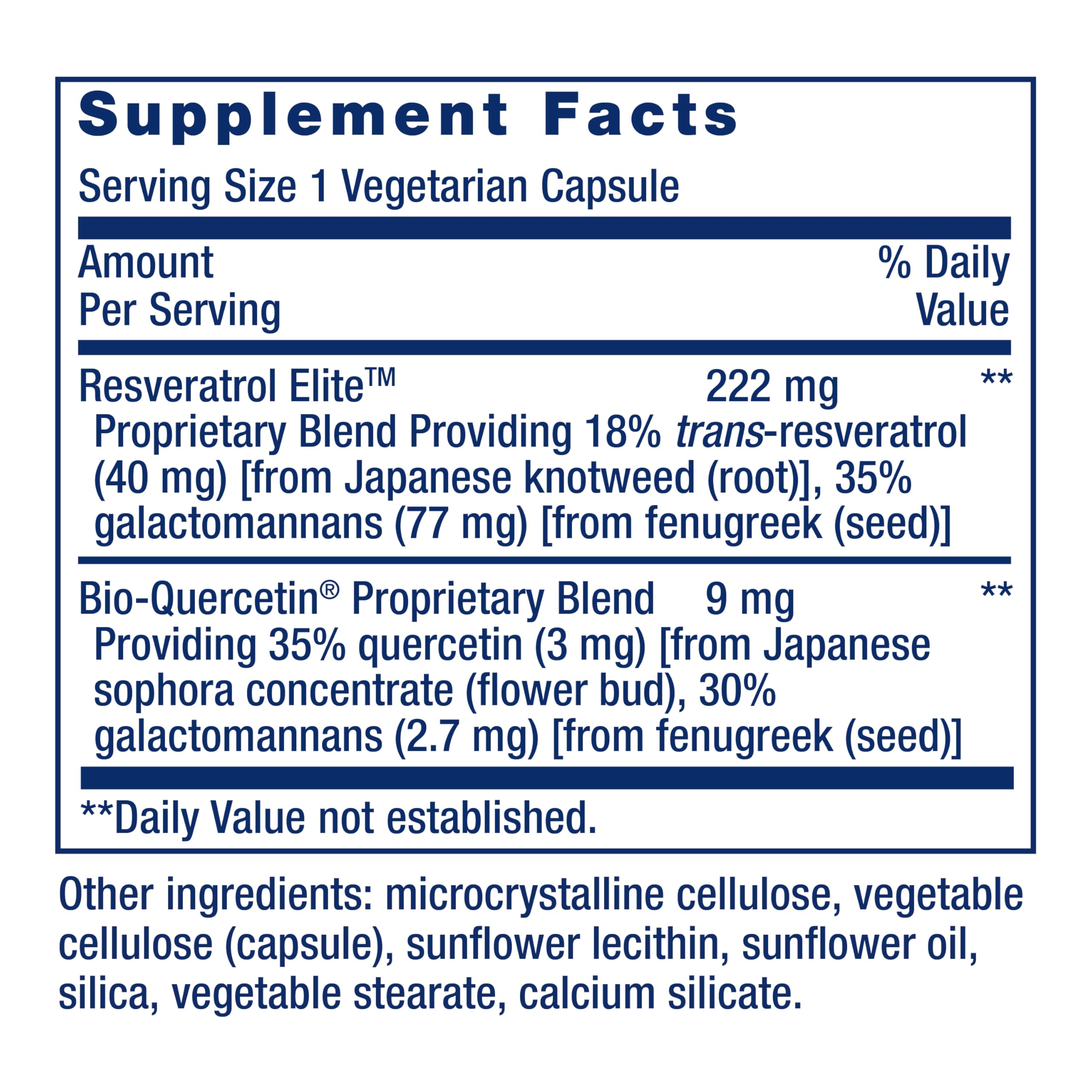 Life Extension Optimized Resveratrol Elite - Trans-resveratrol & Quercetin