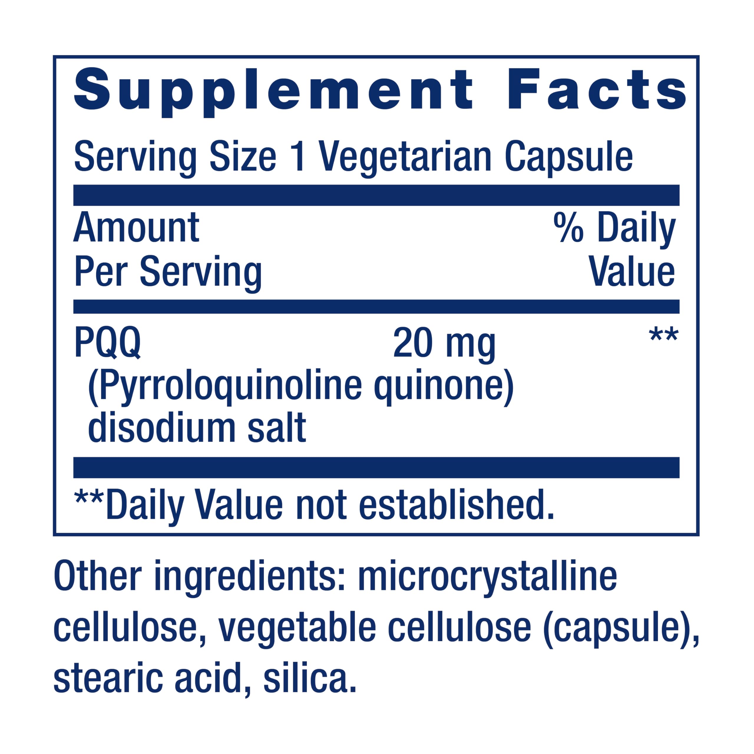 Life Extension PQQ 20 mg – Promotes New Mitochondria | Gluten-Free, Non-GMO, Vegetarian