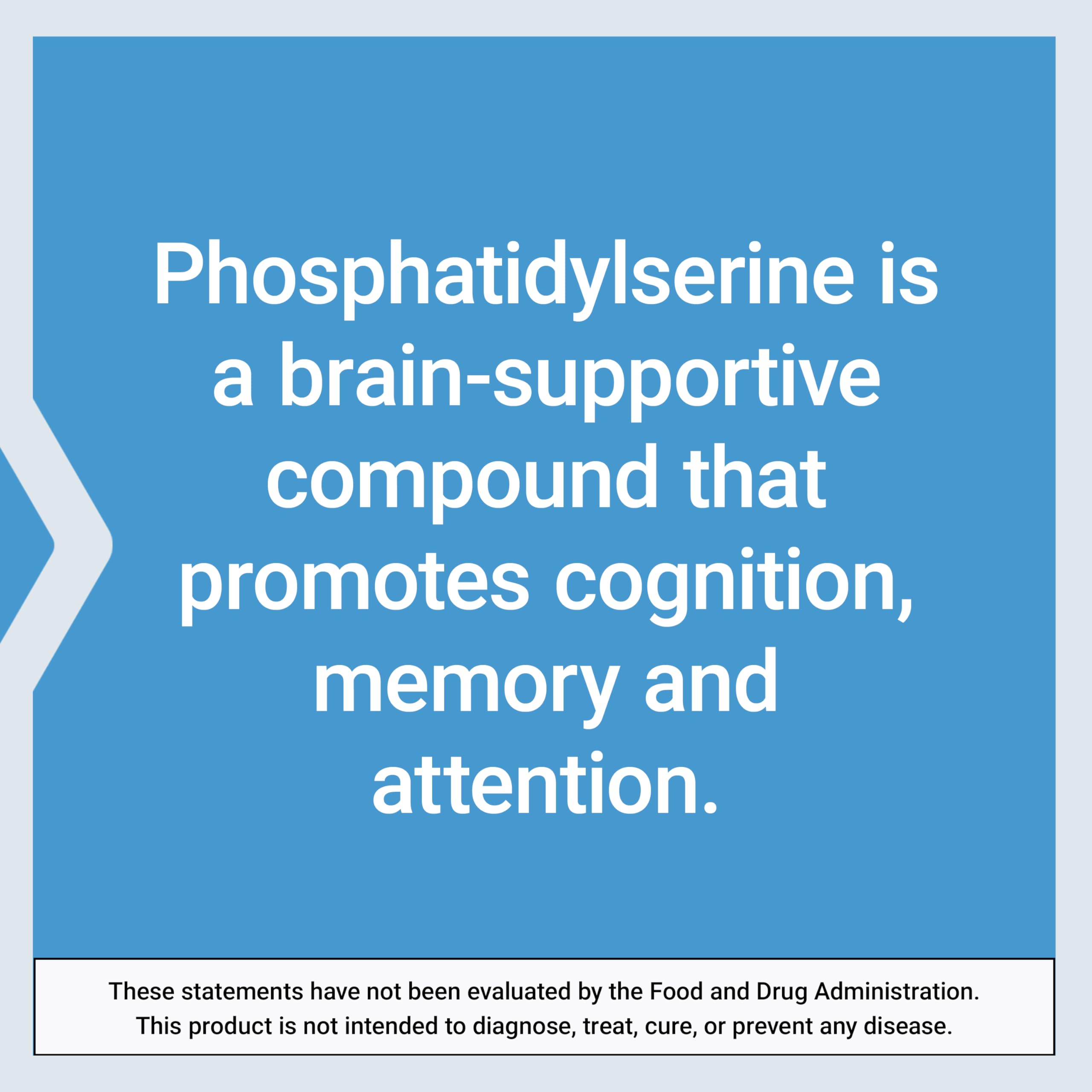Life Extension PS Caps, phosphatidylserine, for Cognitive Performance, Gluten-Free, Non-GMO, Vegetarian, 100 Capsules