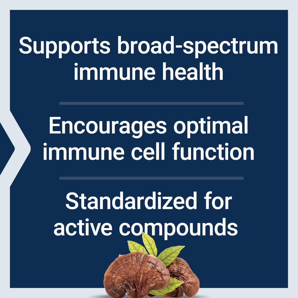 Life Extension Reishi Extract Mushroom Complex - Immune Support | Gluten-Free, Non-GMO, Vegetarian - 60 Capsules