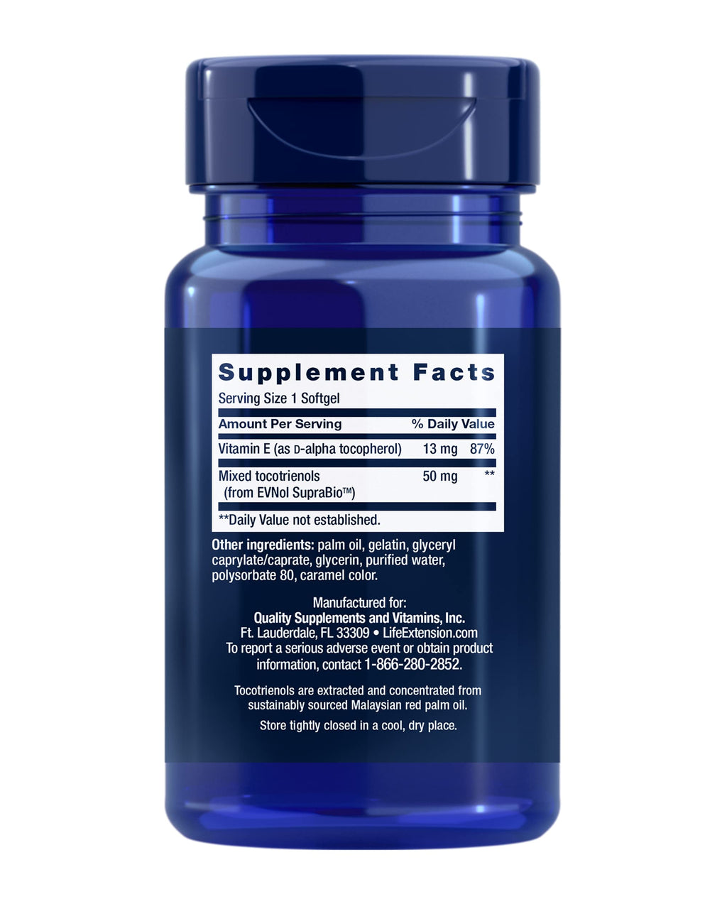 Life Extension Super Absorbable Tocotrienols – Hair Growth & Brain Support, 60 Softgels | Gluten-Free, Non-GMO