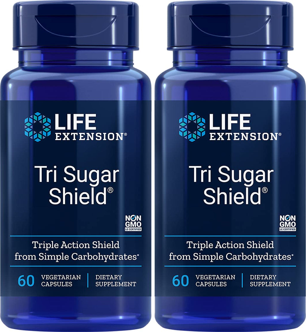 Life Extension Tri Sugar Shield - 60 Vegetarian Capsules (Pack of 2)