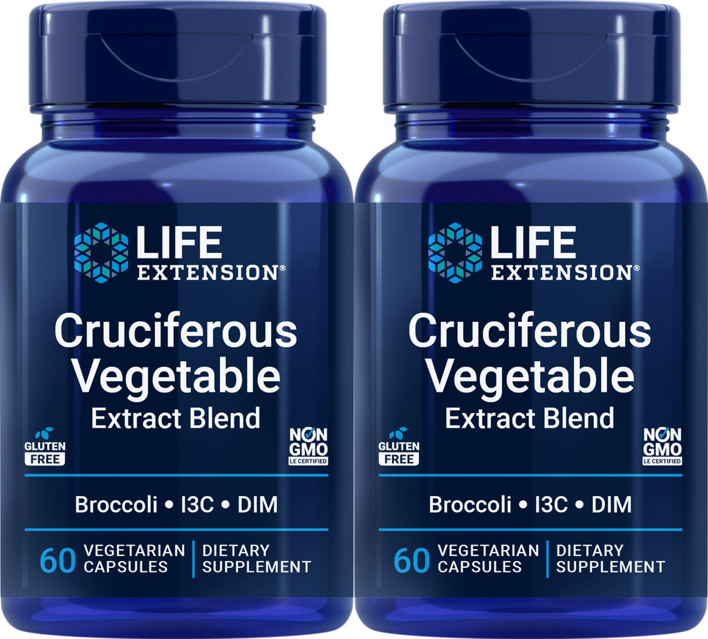 Life Extension Triple Action Cruciferous Vegetable Extract – 2-Pack, 60 Vegetarian Capsules