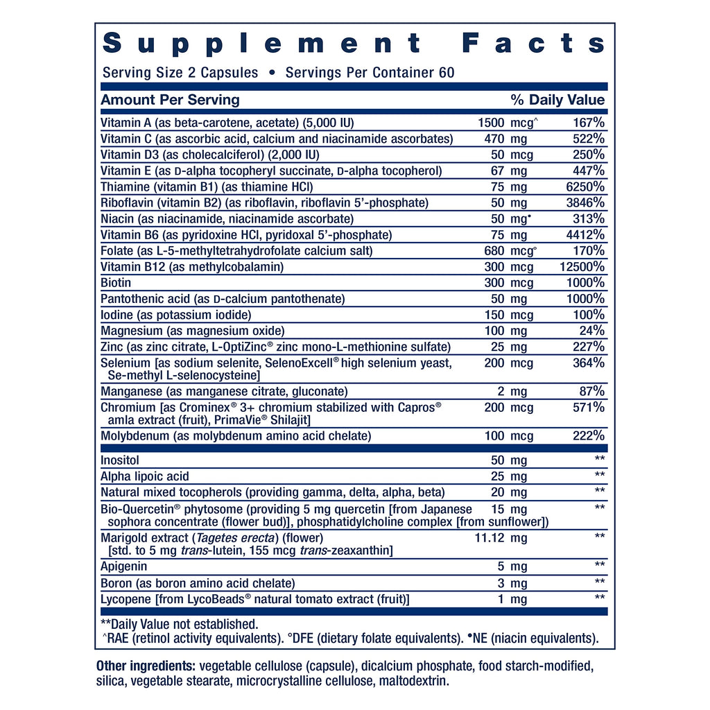 Life Extension Two-Per-Day Multivitamin – 120 Capsules, Non-GMO, Gluten-Free, Two-Month Supply