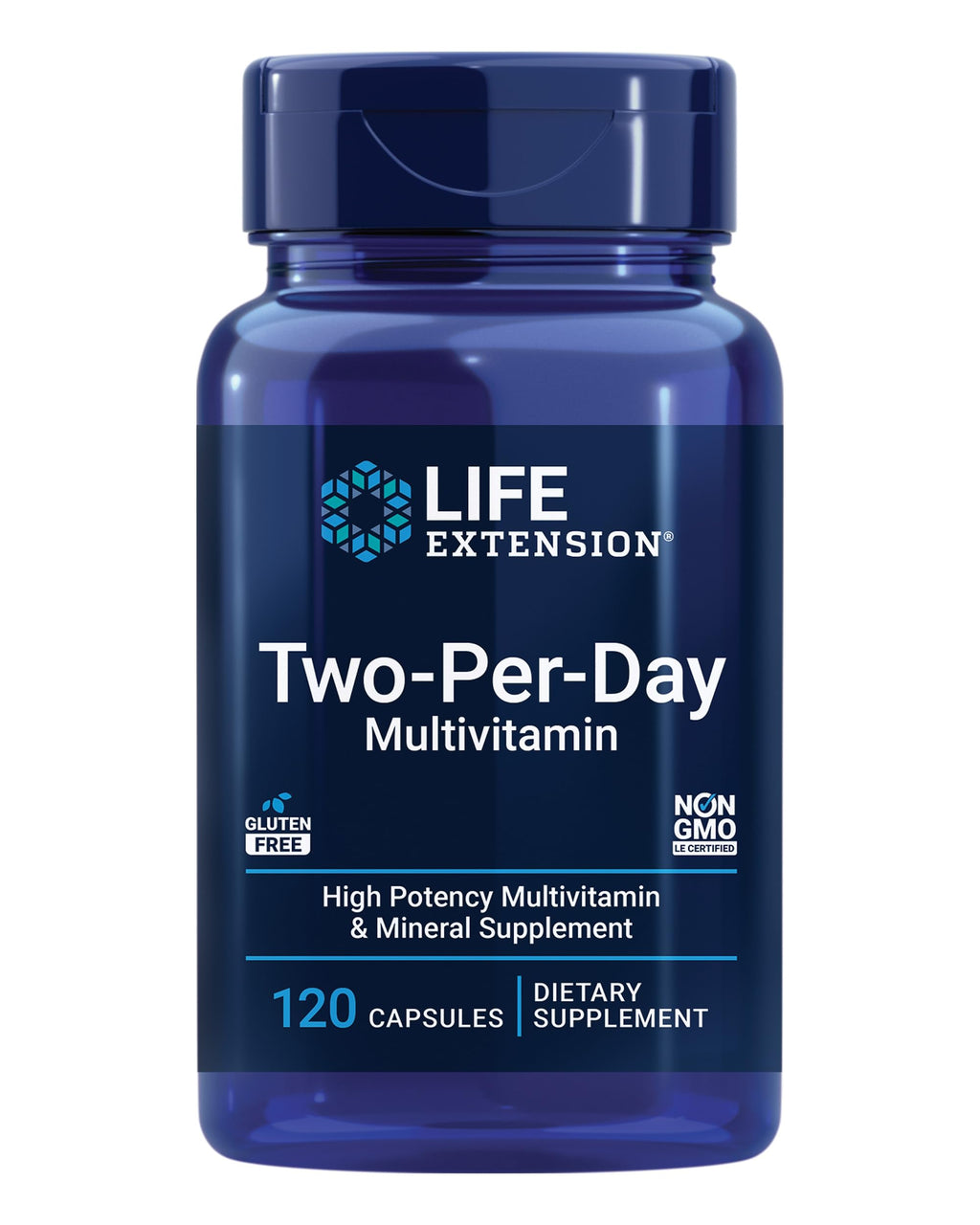 Life Extension Two-Per-Day Multivitamin – 120 Capsules, Non-GMO, Gluten-Free, Two-Month Supply
