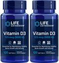 Life Extension Vitamin D3 5000 IU - 120 Softgels (Pack of 2)