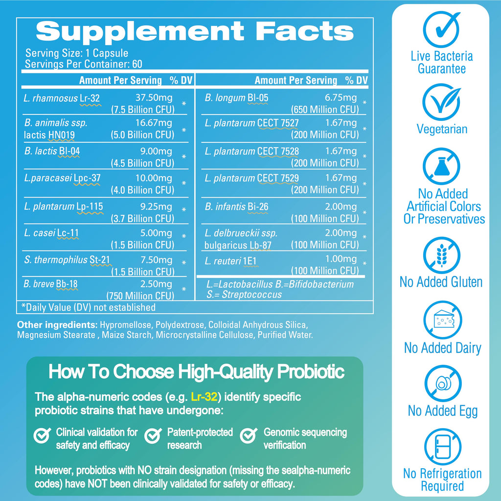 Life-Space Probiotic 60+ | 30B CFU, 60 Caps, Immune & GI Health
