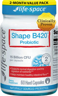 Life-Space Shape B420 Probiotics — Prebiotic + Probiotic for Metabolism Support, 60 Veg Capsules (2-Month Serving)