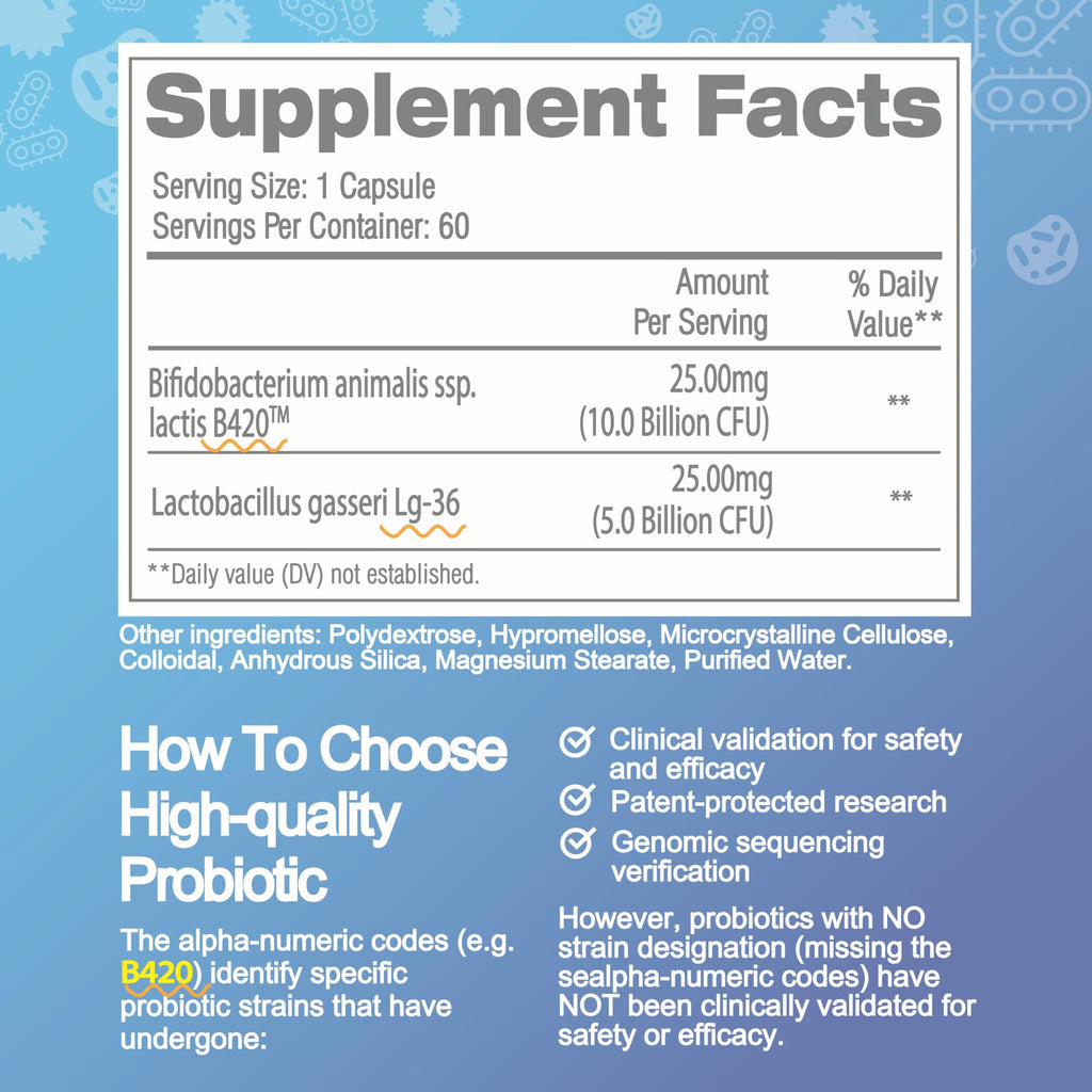 Life-Space Shape B420 Probiotics — Prebiotic + Probiotic for Metabolism Support, 60 Veg Capsules (2-Month Serving)